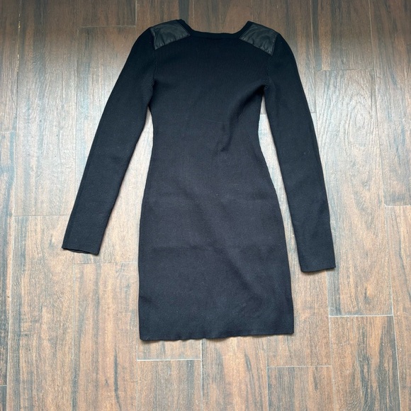 By & By Black Long Sleeve Ribbed Sweater Dress Size Small - Picture 6 of 6